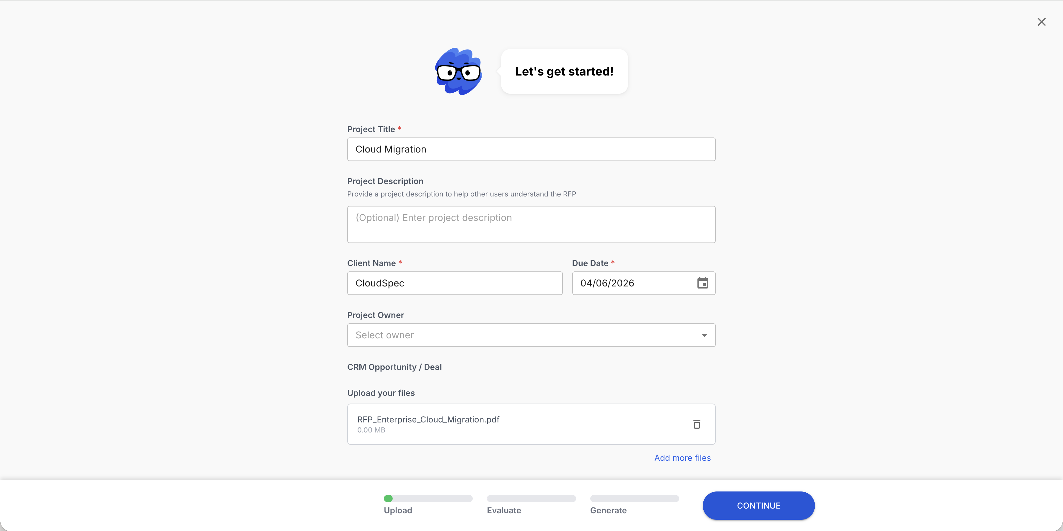 Upload your RFP in any format